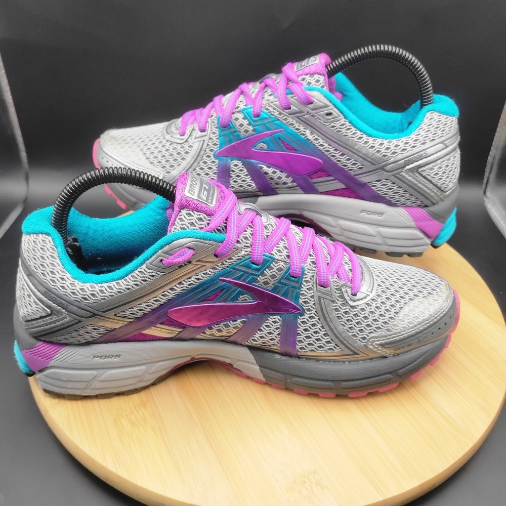 Brooks Adrenaline GTS 17 Womens Running Shoes Silver Purple Teal Size 9.5 - Picture 5 of 8